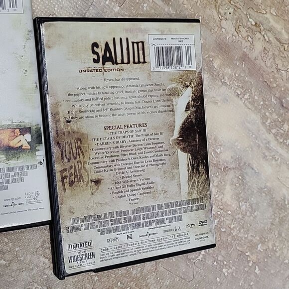 SAW DVD ALL 3  from 1st version to 3rd - Picture 7 of 11